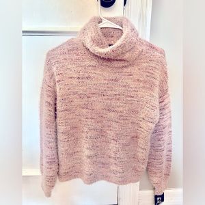 Pink Long sleeve turtleneck sweater
